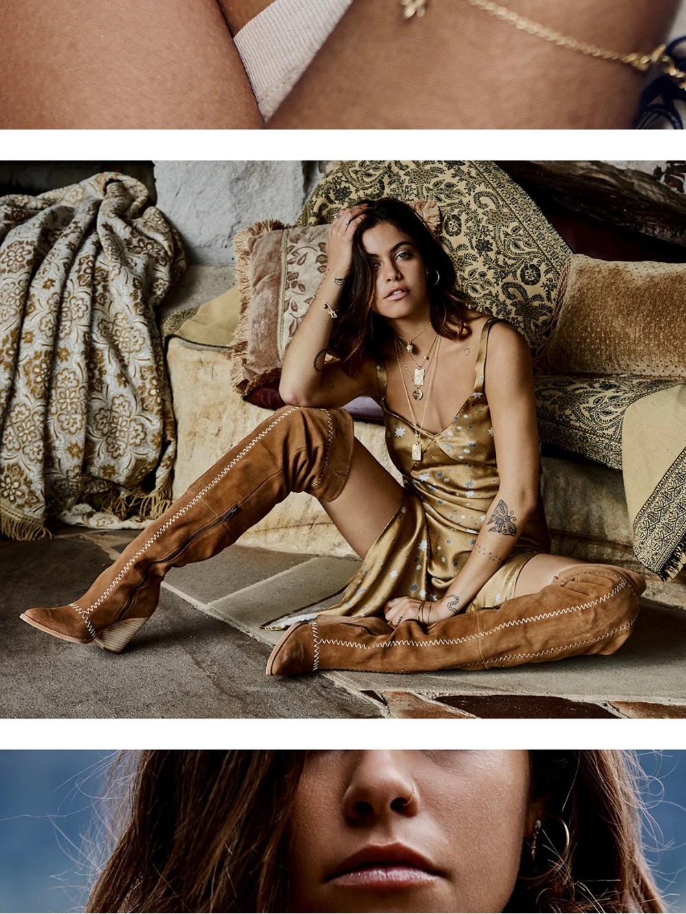 SPELL Limited Edition Stargazer Silk Slip Dress - Picture 2 of 10